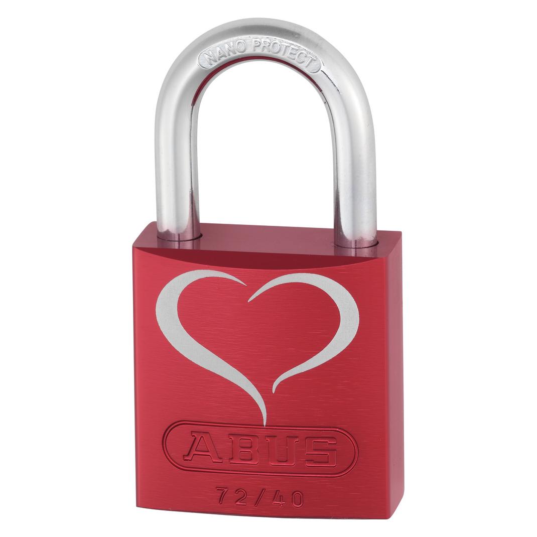 Abus 72/40 red Love Lock 2 Lock-Tag (72/40 LOVE Look 2)