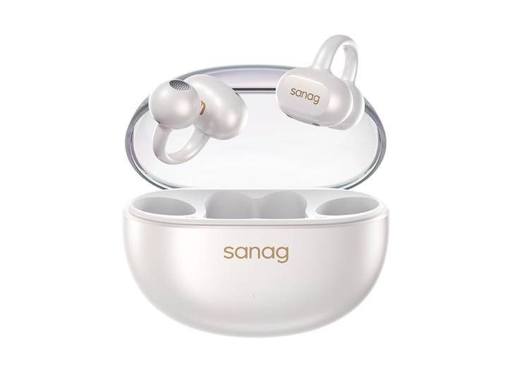 Sanag S6S Nova Oorclip Draadloze Bluetooth-koptelefoon Nieuw Botgeleidingconcept Over-Ear Open-Back Sport Hardlopen Ruisonderdrukkende Stijlvolle AI-koptelefoon