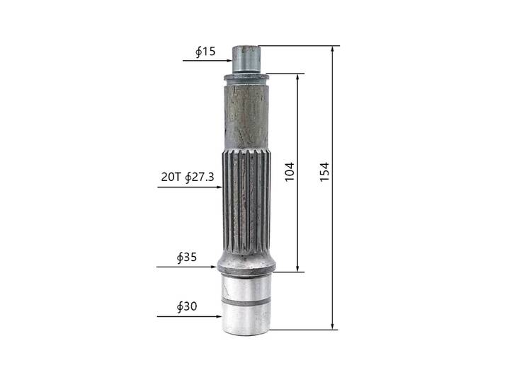 Convient pour arbre de moteur de voyage d'excavatrice Komatsu PC60-8/arbre de pompe 15/20 dents