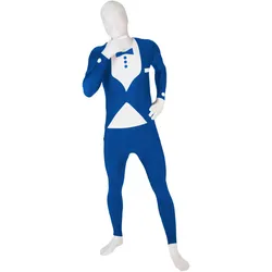 Morphsuits Tuxedo blau - Ganzkörperkostüm Anzug für Karneval (XXL)