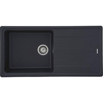 Einbauspüle RESPEKTA "COLUMBIA100X50G", schwarz, B:100cm T:50cm, Verbundwerkstoff, Küchenspülen