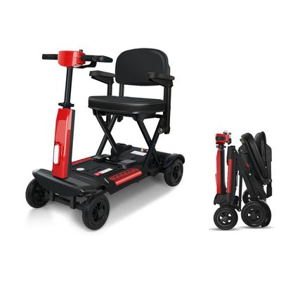 Elektromobil SACHSENRAD "BestAGE Seniorenmobil Komfort mit Fernbedienung", rot (schwarz, rot), ElektromobileB:50cm H:88cm L:96cm, automatische Faltung, mit Fernbedienung, B:50cm H:88cm L:96cm