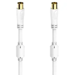 Hama Antennenkabel 10m, 100 dB, vergoldet, Koax-Stecker