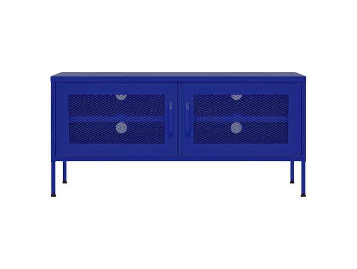 Soldes d'automne Meuble Télévision Bleu - ARMOIRE TV Bleu marine 105x35x50cm Acier 939 725130413910