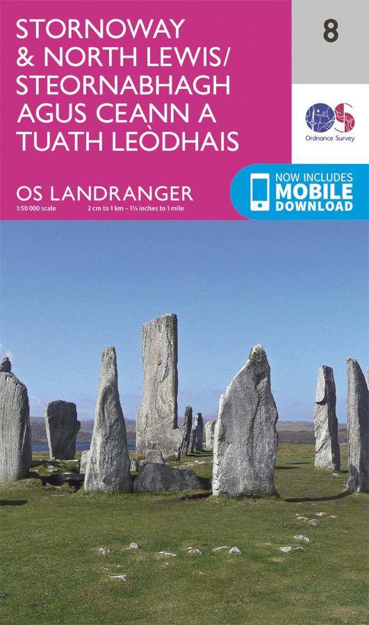 Carte topographique n° 008 - Stornoway, North Lewis (Grande Bretagne)   Ordnance Survey - Landranger - Papier