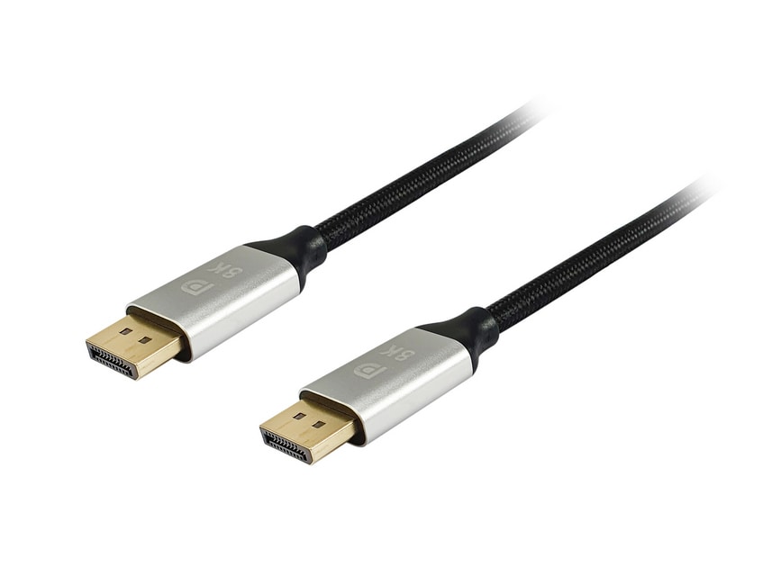 Equip 119262 DisplayPort 1.4 Premium-Kabel, Stecker auf Stecker, 2m, silber