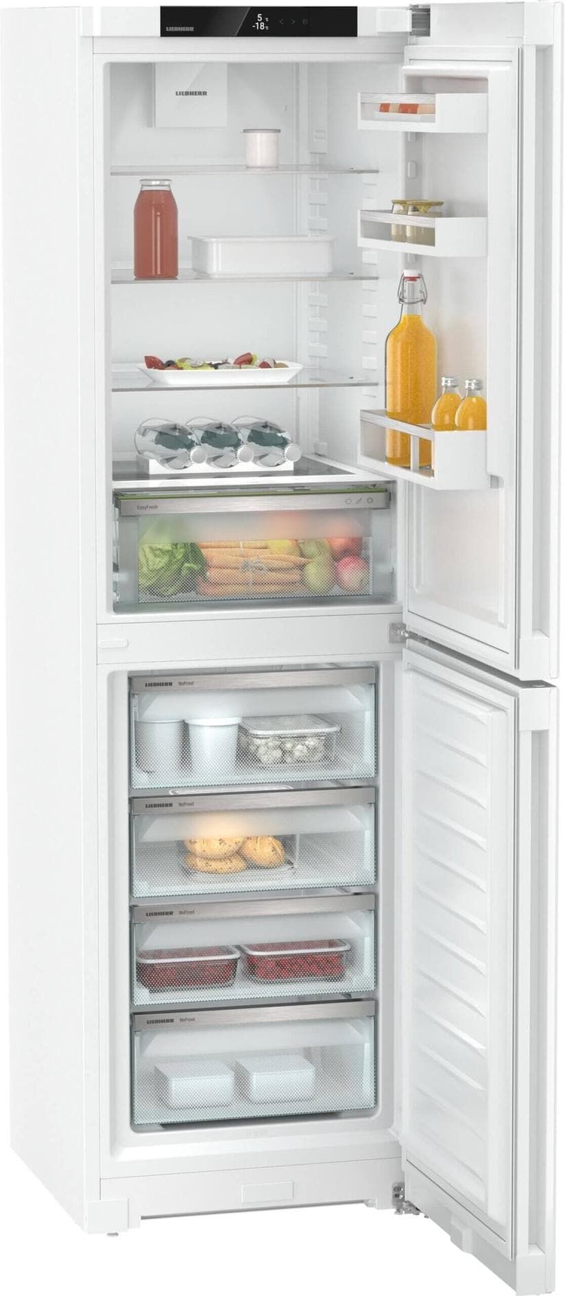 Liebherr Kühl-/Gefrierkombination, Energieeffizienz: D, weiss (weiß), B:59,7cm H:201,5cm T:67,5cm, Kühlschränke, Kühl-/Gefrierkombination weiß Einheitsgröße