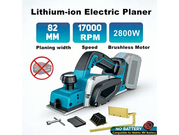 Râpeuse électrique sans fil 17000 tr/min pour le bois, défonceuse, graveuse, rainureuse, sans batterie, compatible avec batterie Makita 18V
