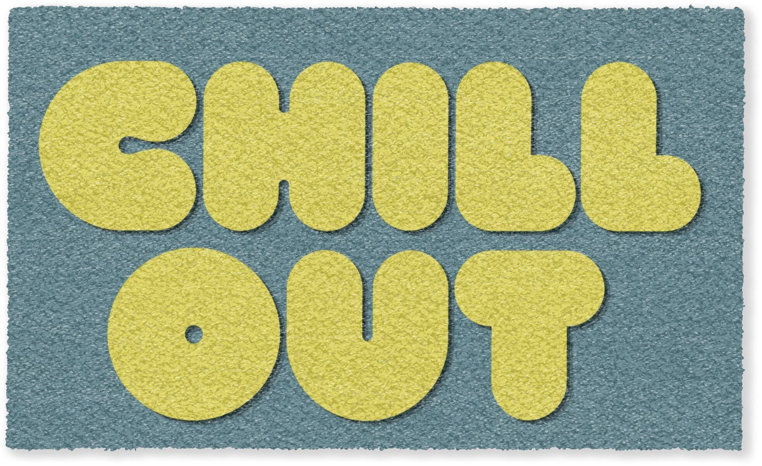 MuchoWow Droogloopmat Chill out Deurmat Geel Blauw B: 150 cm, D: 90 cm
