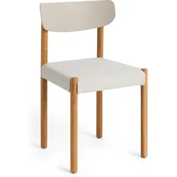 Pack Stuhl Eiche hell, gepolsterter Sitz Steelcut 220, Rückenlehne Polypropylen beige