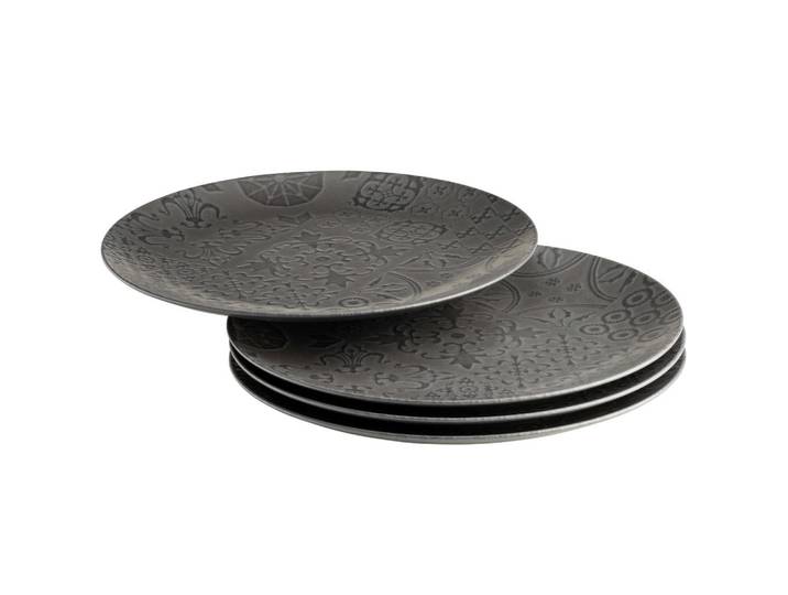 Mäser Tellerset, Schwarz, Keramik, 4-teilig, rund, Essen & Trinken, Geschirr, Geschirr-Sets, Teller-Sets