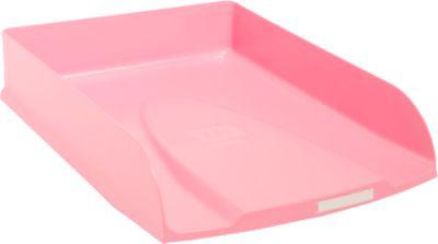 Exacompta Briefablage Combo Styli Autentik, A4+, aus recyceltem Kunststoff, stapelbar, Etikettenhalter, 6er-Set, rosa