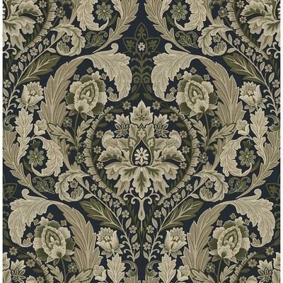 Harry & Grace Thornton Vintage Damask Peel and Stick Wallpaper