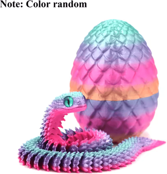 Inspire Curations 3D Printed Snake Egg Fidget Toy Articulated Snake Egg 3D Printed Snake Toy For Desk & Home Decor style 6