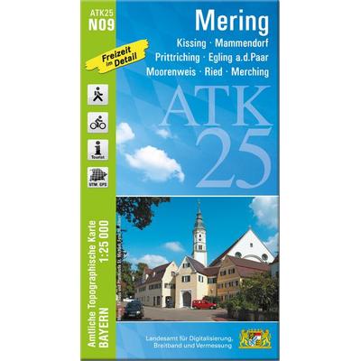 ATK25-N09 Mering (Amtliche Topographische Karte 1:25000), Sonstige von , Landesamt für Digitalisierung, Breitband und Vermessung, Bayern,