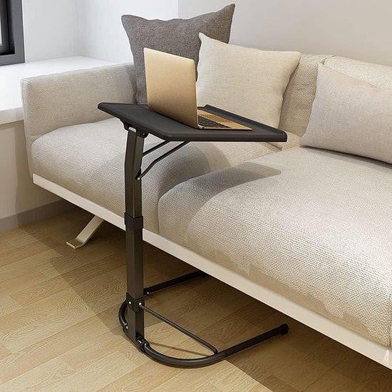 Famanu Laptoptafel, in hoogte verstelbaar en kantelbaar, zwart, 43 x 43 cm