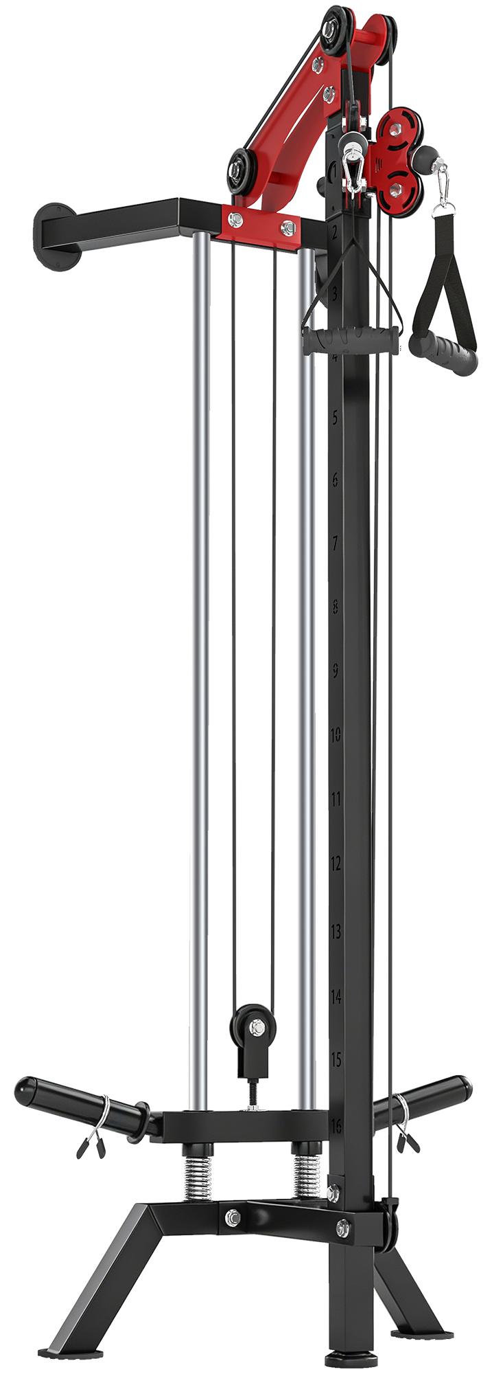 Latzugstation 16-fach Verstellbar zur Wandmontage Latzugturm inkl. Latzugstange Griffstange Seilzug bis 120kg