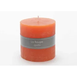 Kerze großer Zylinder orange 10 X 10 cm x6 - Rund Wachs Amadeus 10x10 cm