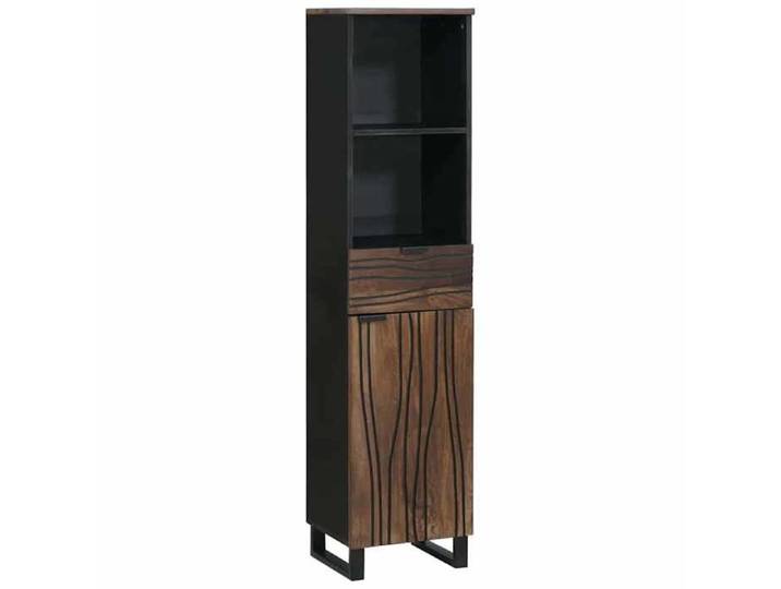NEW 2026  Meuble de Lavabo de Bain - 1 PC - Armoire d'évier - Noyer 38x33x160 cm L6292