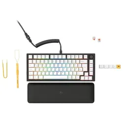 Glorious PC Gaming Race GMMK Pro Black Slate (DE, Kabelgebunden), Tastatur, Weiss