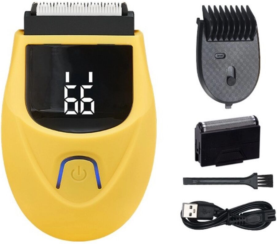 INF Elektrischer 2-in-1-Rasierer und Barttrimmer mit LED-Batterieanzeige, 90-min Laufzeit, ABS-Gehäuse Gold