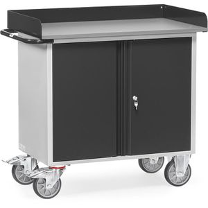 Fetra Werkstattwagen 12456-7016, Tragkraft 400kg, Montagewagen, 985 x 590mm, 1 Schrank