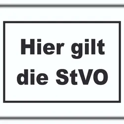 HB-Druck Hier gilt die StVO Schild A6 (105x148mm)