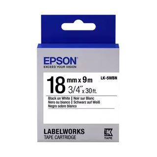 Epson LK5WBN Label Cartridge schwarz/weiß 18mm