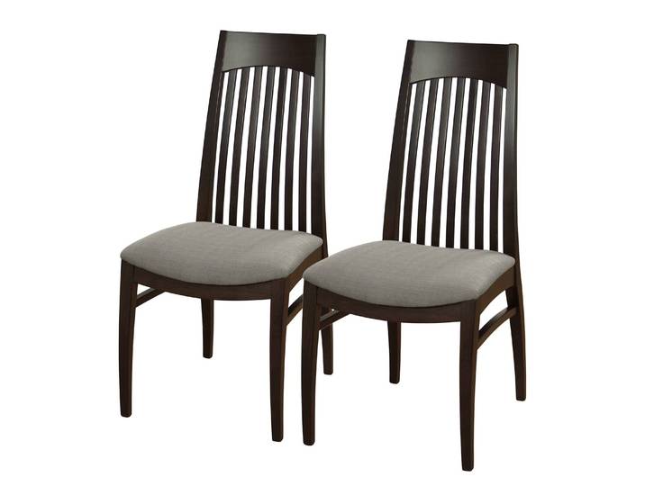 Esszimmerstuhl Roanne 2er-Set 48 x 104 x 58cm Schwarz/Grau