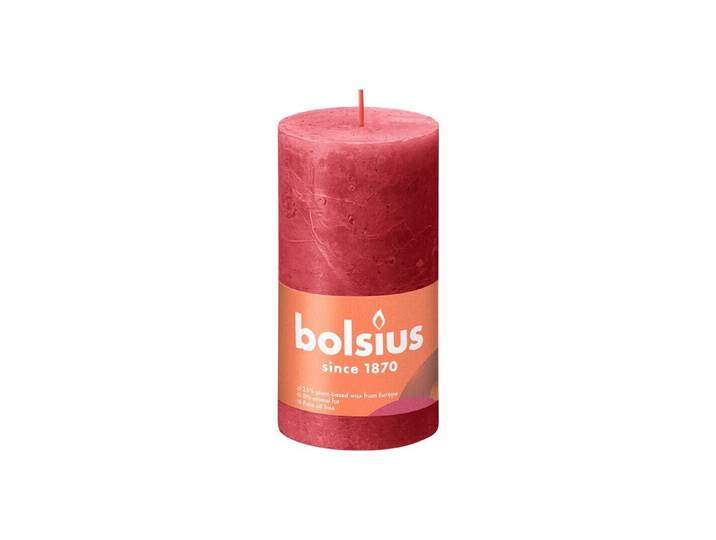 Rustic Stumpenkerze 130/68mm rot