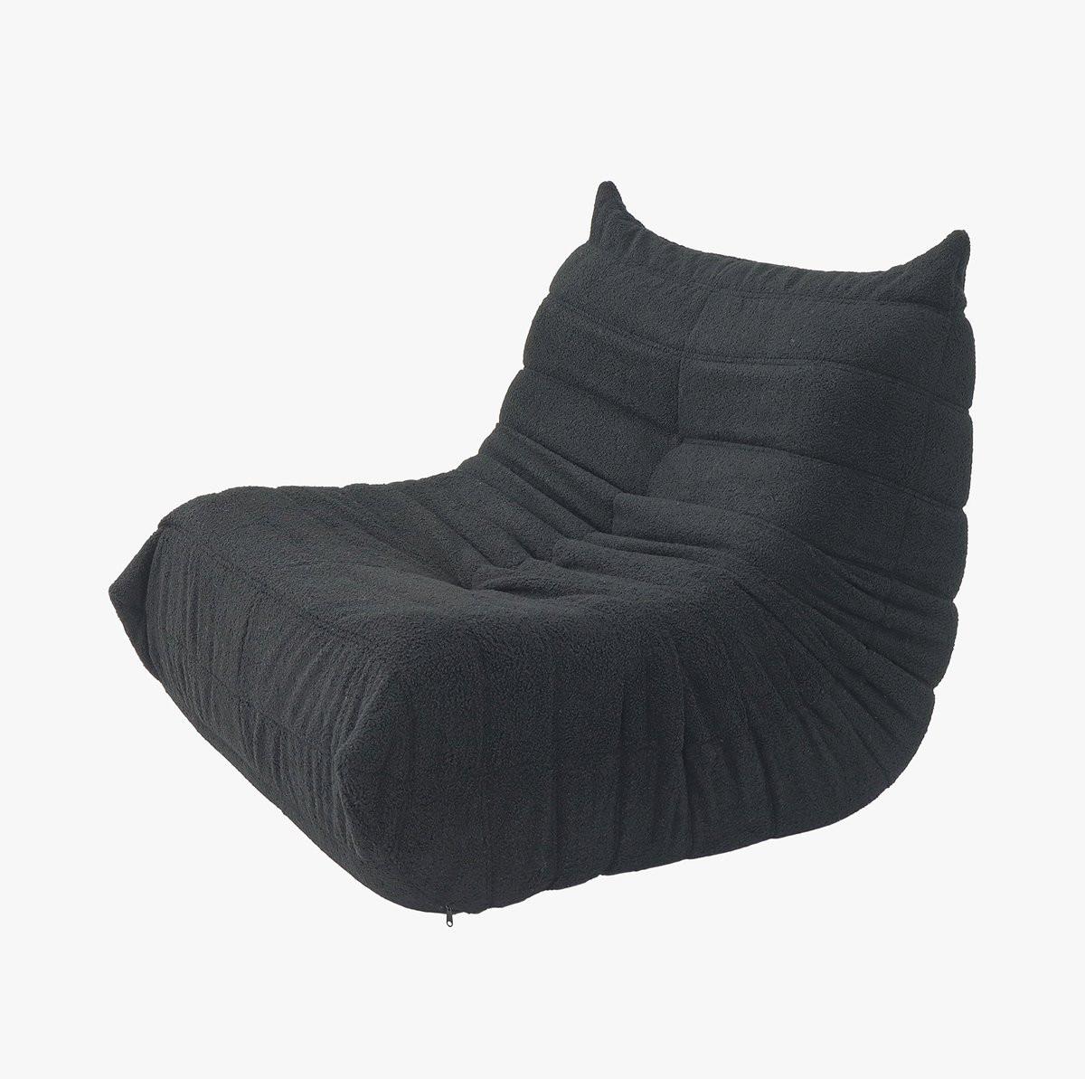 Creatorally Cloud Velvet Eenpersoons Vloerlounge Stoel - Zwart