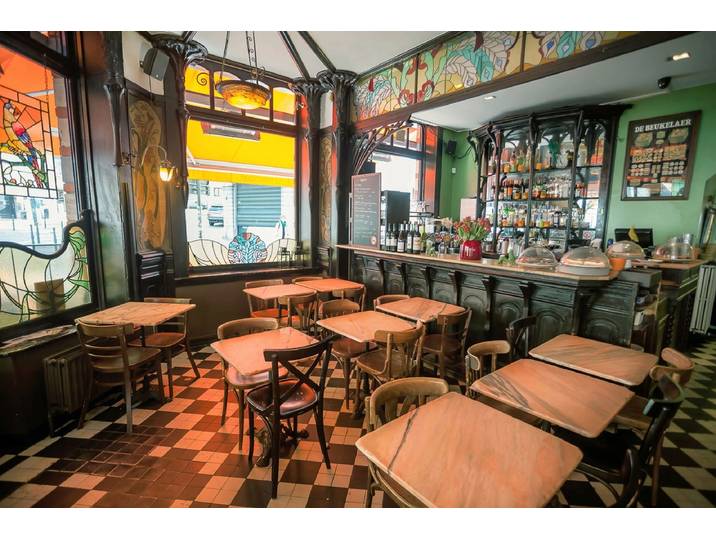 Fototapete PAPERMOON Restaurant , bunt, B:2,5m L:1,86m, Vlies, Tapeten, Fototapete
