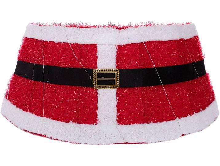 Christbaumständer Weihnachtsdeko rot, Christbaumschmuck , rot (rot, weiß), H:26cm L:69cm, Polycotton, MYFLAIR MÖBEL & ACCESSOIRES, Weihnachtsbaumständer, Christbaumständer, Verkeidung, mit warmweißen LED's