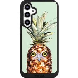 Nivocase Handyhülle für Samsung Galaxy S23 FE Hülle NIVOpure Case Schwarz Ananas Eule Vogel (Samsung Galaxy S23 FE), Smartphone Hülle, Schwarz