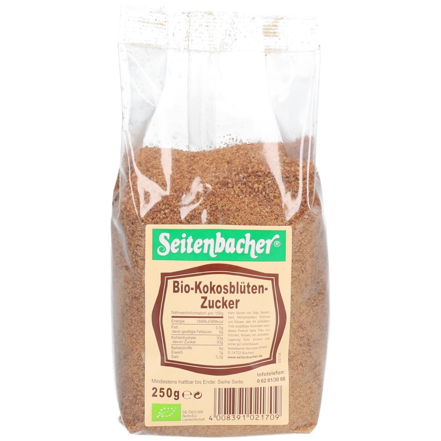 Seitenbacher Bio Kokosblütenzucker 250 g Granulat