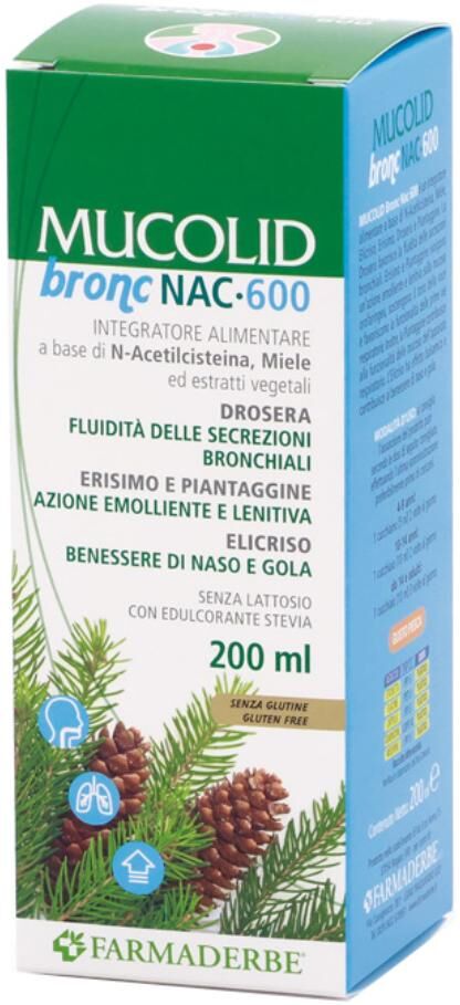 FARMADERBE Srl MUCOLID BRONC NAC 600 200ML