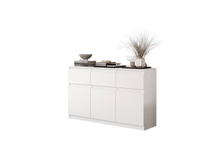 Furnica Kommode Sideboard NOAH 120cm - Weiß Matt