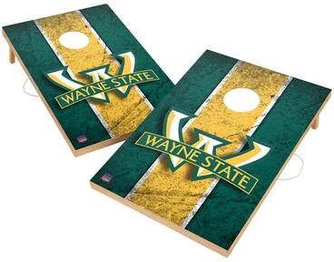 Skip's Garage Vintage Wayne State University Warriors Regulation 2x4 Cornhole Set
