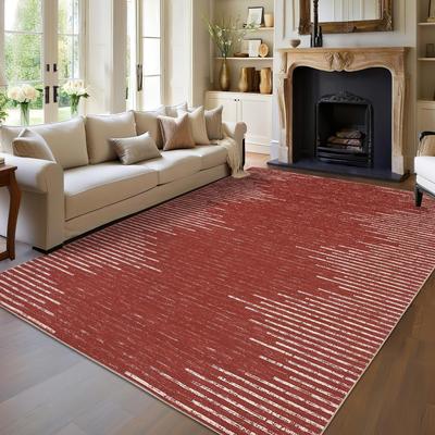 Garvee Modern Symmetrical Geometric Stripe Area Rug