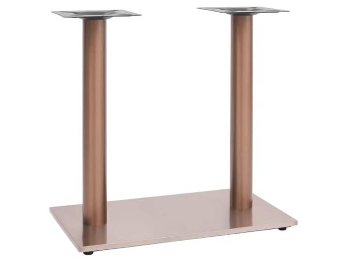 hliofuir Bistrotisch-Gestell Messing 70x40x72 cm Edelstahl Stabiler Tischfuß im Industrie-Design für Gastronomie, Balkon und Essbereich mit vorgebohrter Befestigungsplatte.