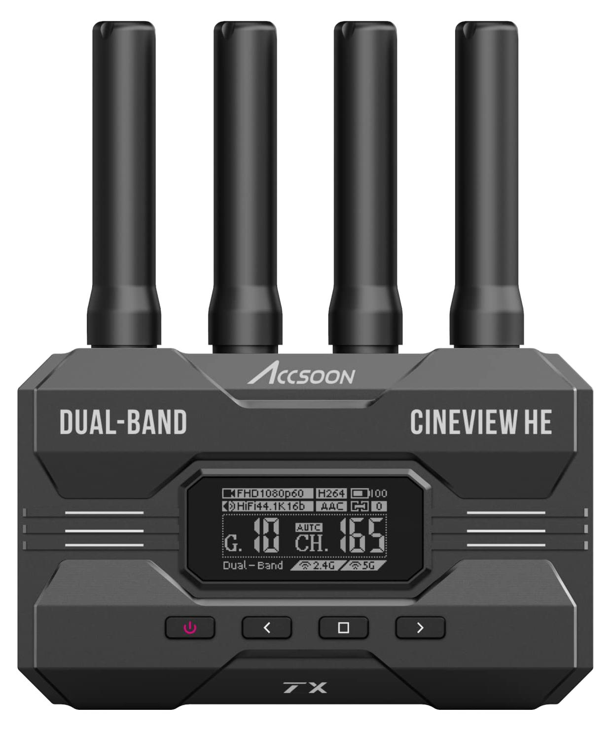 Funkvideosender HDMI-Sender - 1080P 60 FPS - 60 ms Latenz - 350 m Reichweite - Dual-Band 2,4 GHz und 5 GHz - Für Live-Streaming und Filmaufnahmen