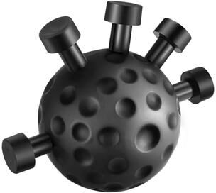 Healfit Counter Finger Grip Ball Fitness Training Equipment, Claw Five Finger Exerciser, Wrist Grip Strengthener black