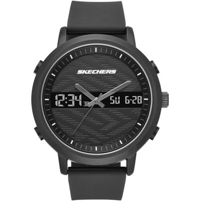 Chronograph SKECHERS "LAWNDALE", schwarz, Armbanduhren, Herren, Chronograph, Quarzuhr, Armbanduhr, Herrenuhr, analog, digital, Stoppfunktion, Datum