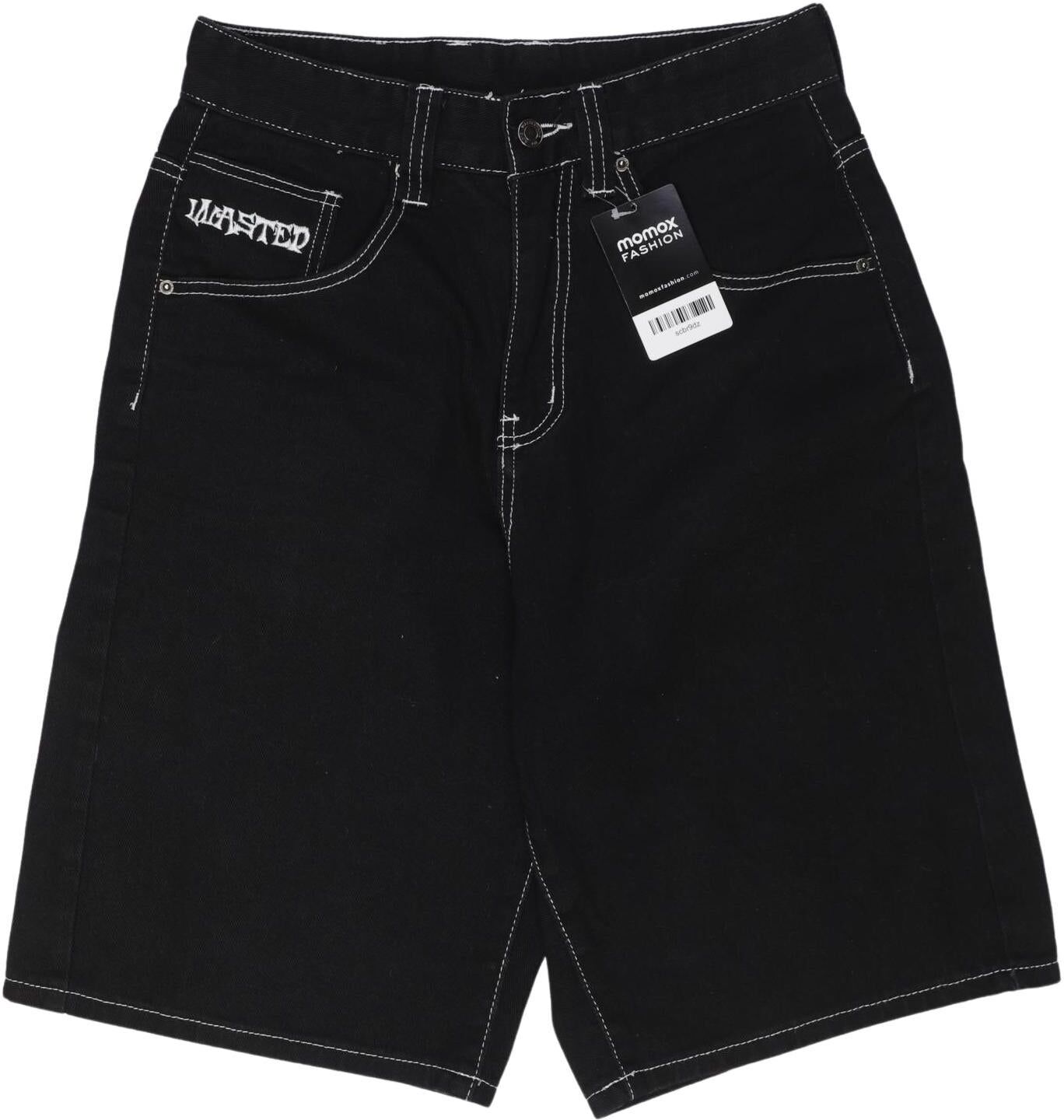 Wasted Paris Herren Shorts, Schwarz, Gr. W26, Baumwolle / Synthetik - Second Hand