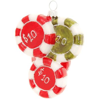 Christbaumschmuck KREBS GLAS LAUSCHA "Glasornament Jetons, Ø ca. 10 cm", bunt, Glas, Weihnachtsbaumschmuck, Weihnachtsdeko, Weihnachtsbaumkugel, Christbaumkugeln aus Glas