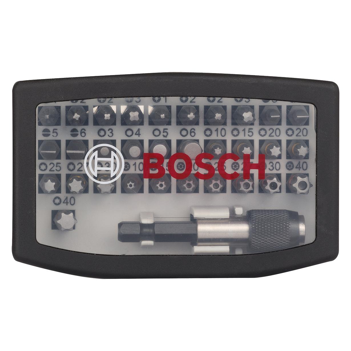 Bosch Professional Zubehör Bit-Set (Bit-Halter, Innensechskant, Kreuz Phillips PH, Kreuz Pozidriv PZ) (2607017564)