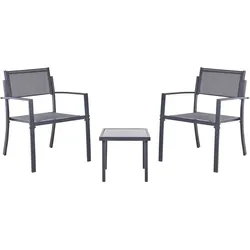 BISTRO-SET Metall Dunkelgrau Tavoleto