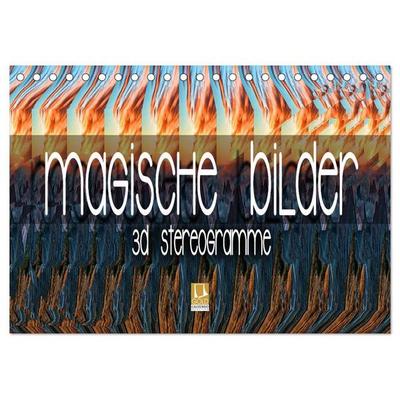 Magische Bilder - 3D Stereogramme (Tischkalender 2027 DIN A5 quer), CALVENDO Monatskalender