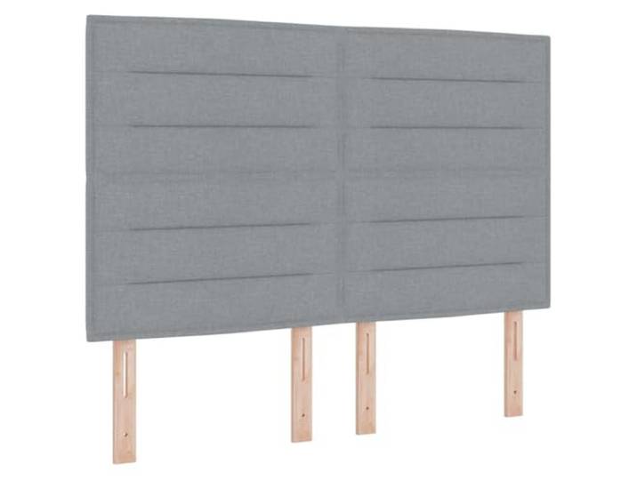 Makastle Kopfteil Hellgrau Stoff 144 x 128 cm Höhenverstellbar 2 Installationshöhen