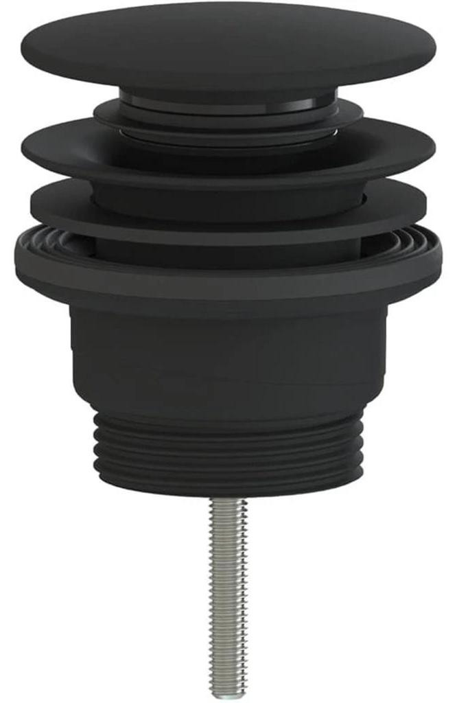 CERANO Wastafelafvoer 5/4 inch click-clack universeel kunststof mat zwart